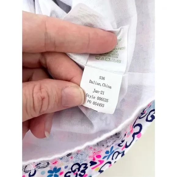 Lilly Pulitzer Girls Fun Sun Repeat Pink and Blue Flowers Dress Size 8 - Picture 5 of 5